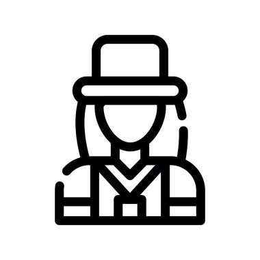 Şapka simgesi olan adam, taslak biçimi