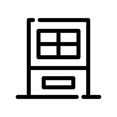 ikon vektörü oluşturuyorum. İnce çizgi işareti. izole edilmiş sembol çizimi