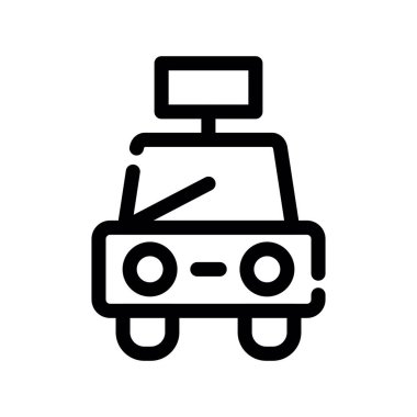 Araba vektör hat simgeler