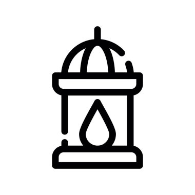 mum vektörü ince çizgi simgesi