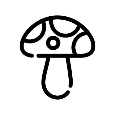 mantar ince çizgi vektör simgesi