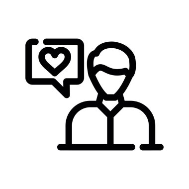 sohbet vektörü ince çizgi simgesi