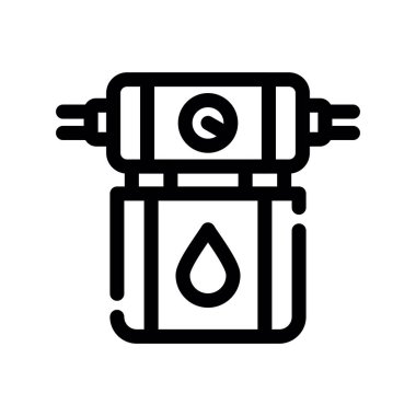 benzin istasyonu simgesi, vektör illüstrasyonu
