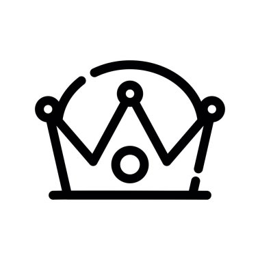 taç vektörü ince çizgi simgesi