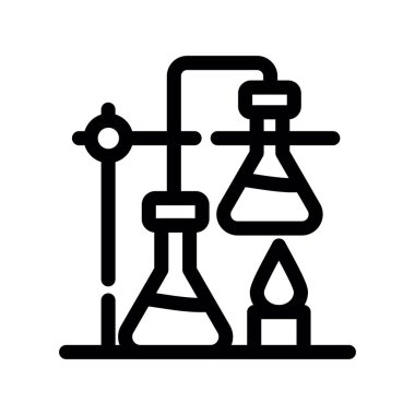 Bilim ve teknoloji çizgisi vektör simgesi kolayca değiştirilebilir ya da düzenlenebilir