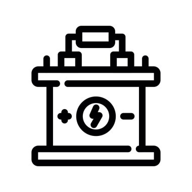 Güç bataryası simgesi. Beyaz arkaplanda izole edilmiş web tasarımı için Güç vektör simgesi