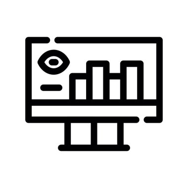 veri vektörü ince çizgi simgesi