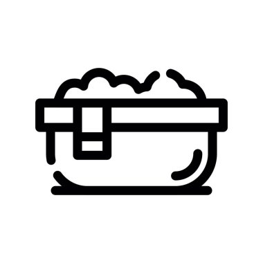 Sepet vektörü ince çizgi simgesi