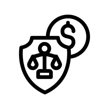 Kalkanın vektör simgesi, dolar işareti