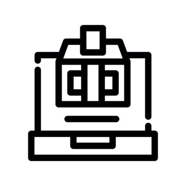 Yazıcı simgesi vektör illüstrasyonu