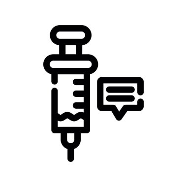 enjeksiyon vektörü ince çizgi simgesi