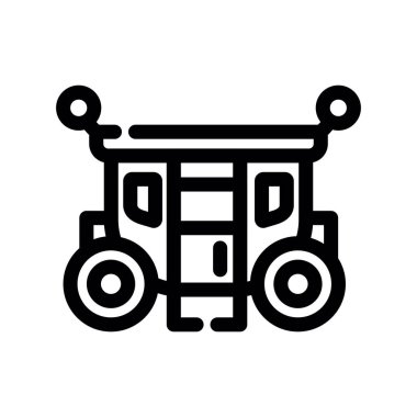 Bir traktör simgesinin vektör illüstrasyonu