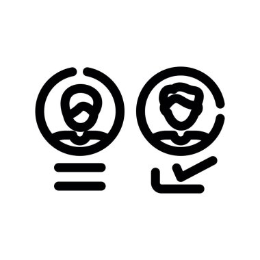 İnsan simgesinin vektör illüstrasyonu