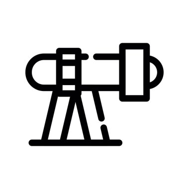 teleskop vektörü düz simge