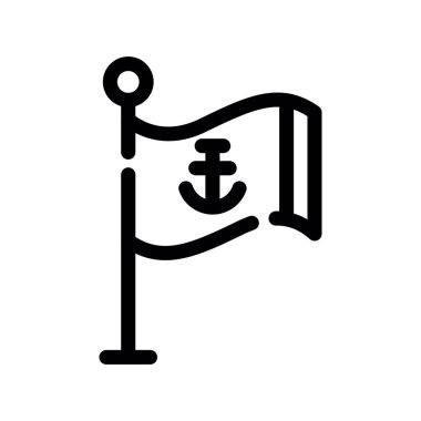 çapa vektörü ince çizgi simgesi