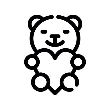 Panda ayı ikon vektörü. İnce çizgi işareti. izole edilmiş sınır sembolü çizimi