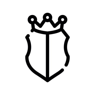 Taç simgesi vektörü. özet siyah sembol.