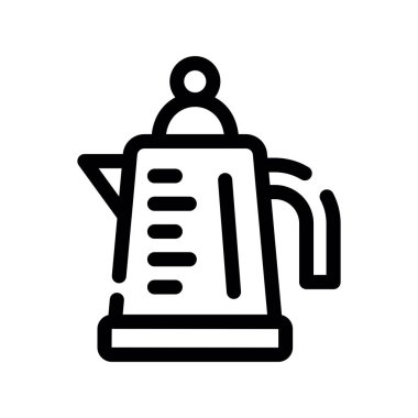 Çay demliği ikonu vektörü web ve mobil uygulama tasarımınız için beyaz arkaplanda izole edildi, çaydanlık logosu kavramı