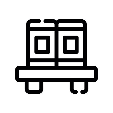 mobilya vektörü ince çizgi simgesi