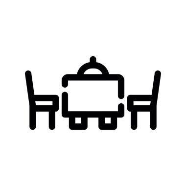 Koltuk mobilyası simgesi, basit vektör illüstrasyonu