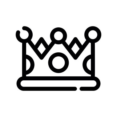 taç çizgisi siyah ve beyaz simgesi.