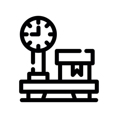 saat vektör çizgisi simgesi