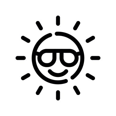 yaz vektörü ince çizgi simgesi