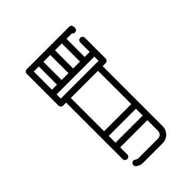boya silindirli ikon vektörü. İnce çizgi işareti. izole edilmiş sınır sembolü çizimi