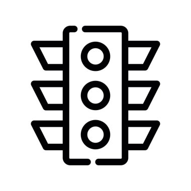 Trafik ışığı simgesi, basit tasarım illüstrasyonu
