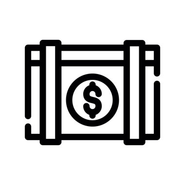 para ikonu vektör illüstrasyonu. Dolar sembolü vektörü