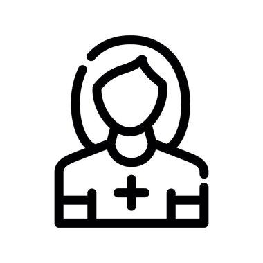 kadın doktor simgesi, taslak biçimi