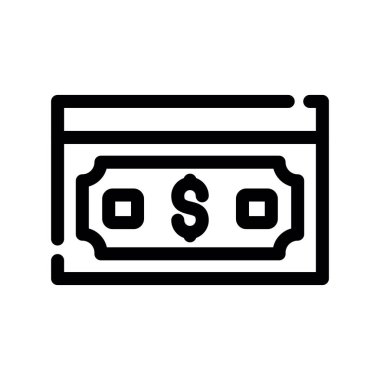 para vektörü ince çizgi simgesi