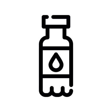 sıvı sabun şişesi simgesi, ana hatlı vektör çizimi