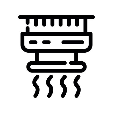 duş banyosu ikonu vektörü. İnce çizgi işareti. izole edilmiş sınır sembolü çizimi