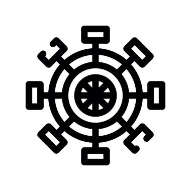 Dümen simgesi vektör illüstrasyon tasarımı