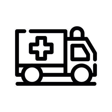 Ambulans araba vektör çizim
