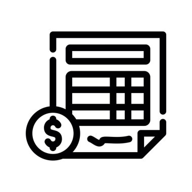 Fatura simgesi vektör illüstrasyon tasarımı