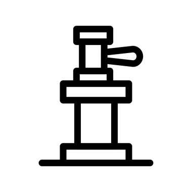 su musluğu vektör çizgisi simgesi dekoru