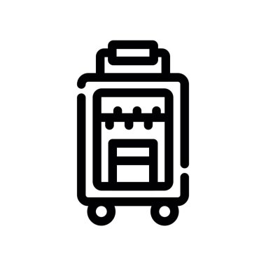 sırt çantası ikon vektörü. İzole edilmiş kontür sembolü gösterimi