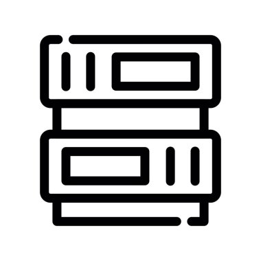 Bir yığın kağıt ikonu. Beyaz arkaplanda izole edilmiş web tasarımı için belge yığınının özet vektörü