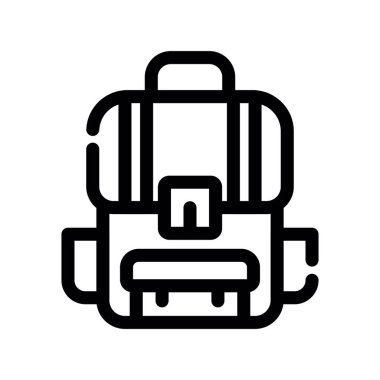 sırt çantası simgesi vektör illüstrasyonu