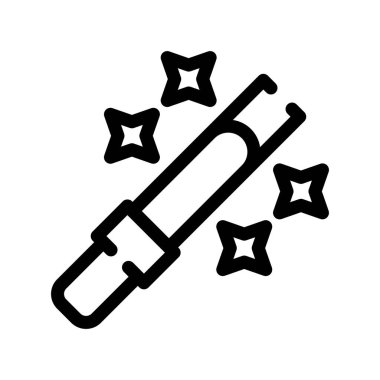 Bir yıldız simgesinin vektör çizimi, düzenlenebilir satır