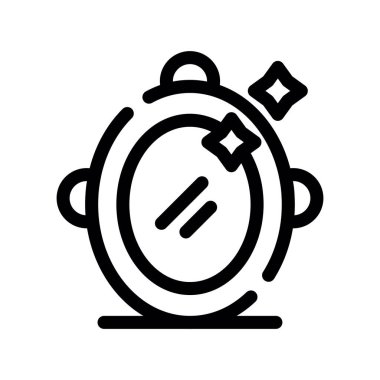 Alarm saat simgesi vektörü. Çalar saat işareti. izole edilmiş sınır sembolü çizimi