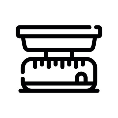 Kahve makinesi ikon vektörü. İnce çizgi işareti. izole edilmiş sınır sembolü çizimi