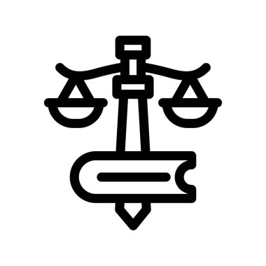 Bir yasa simgesinin vektör illüstrasyonu