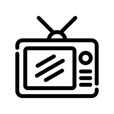 TV ince çizgi vektör simgesi