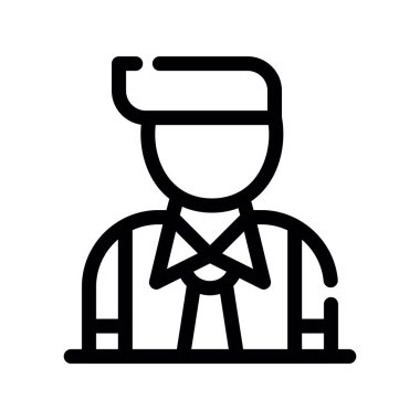 Bağlantı çizgisi vektör illüstrasyonlu adam avatarı