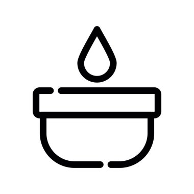 su damlası vektör ince çizgi simgesi