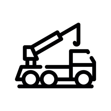 vinç vektör simgesi düz simge