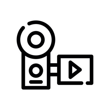 video kamera ikonu vektör illüstrasyonu